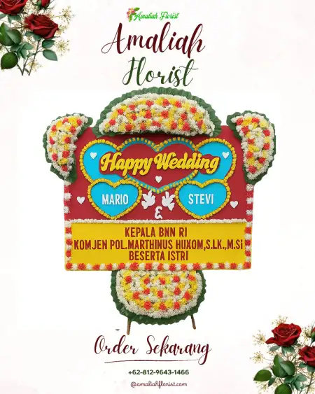 Papan Bunga Pernikahan Indra Makmu
